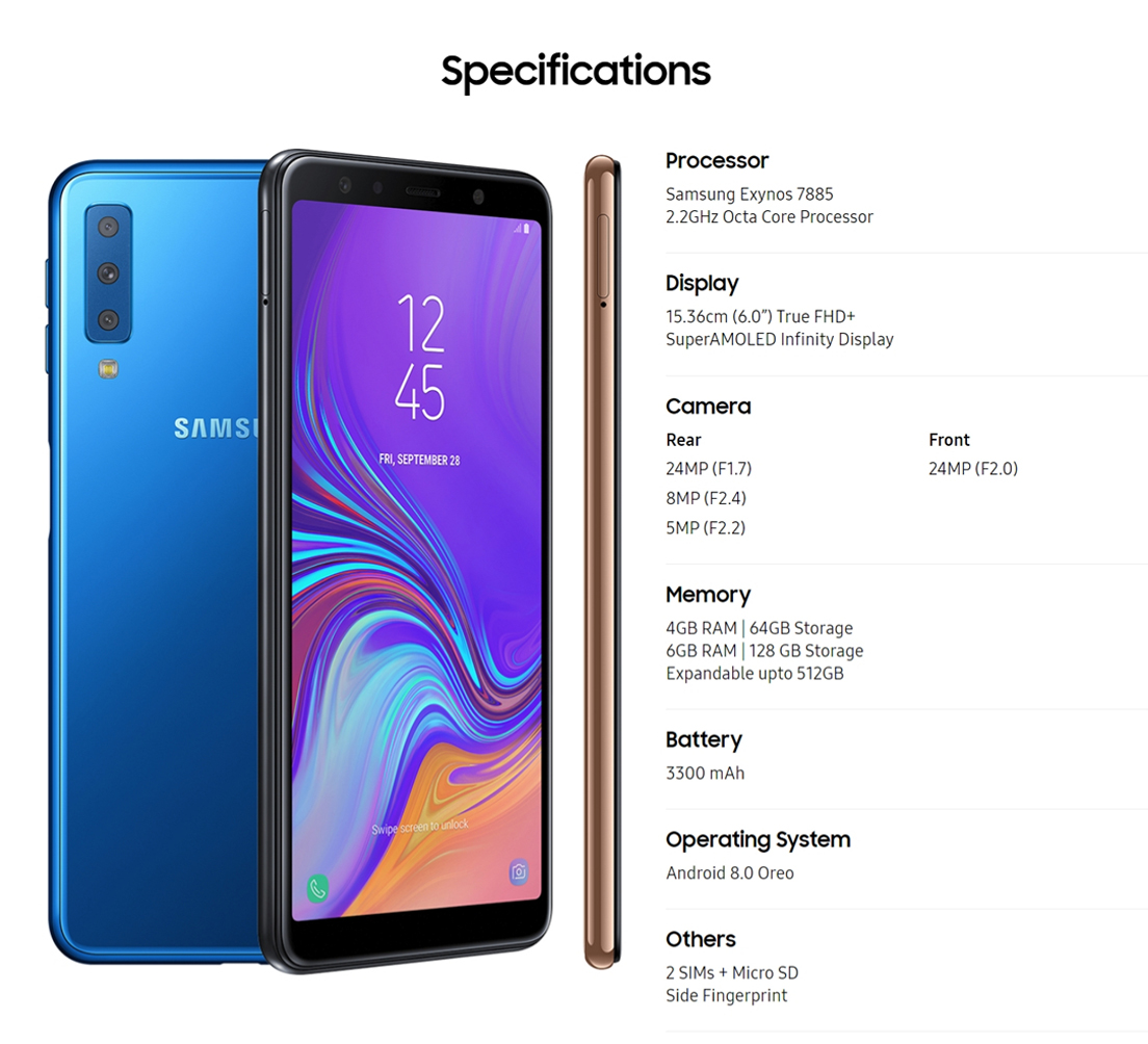 Samsung Galaxy A7 (2018) buy smartphone, compare prices in stores ...